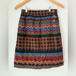 Vintage Breeches Wrap Skirt Aztec Southwestern Bohemian Sz 4 Made In USA